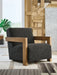 Dorney - Accent Chair - Charcoal / Brown - Simple Home Plus