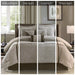 Dallas - Queen - Piece Comforter (Set of 7) - Taupe - Simple Home Plus