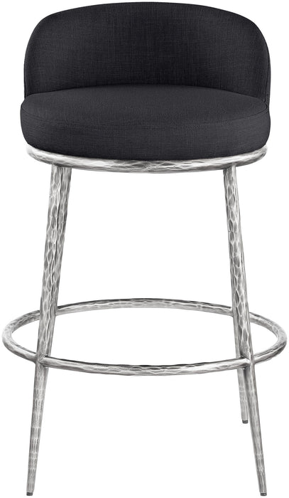 Ferro - Performance Fabric Upholstered Bar Stool - Antique Silver - Simple Home Plus