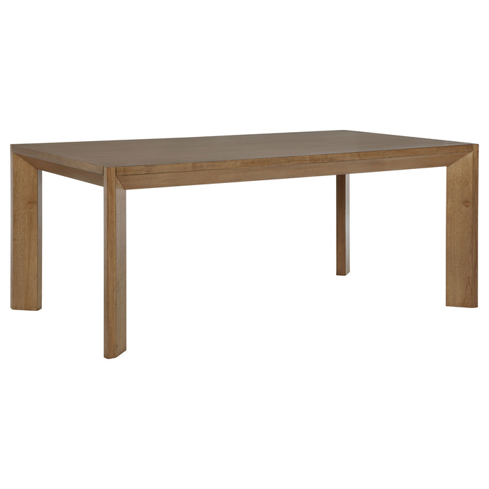 Bruner - Rectangular Wood Dining Table - Natural Brown - Simple Home Plus