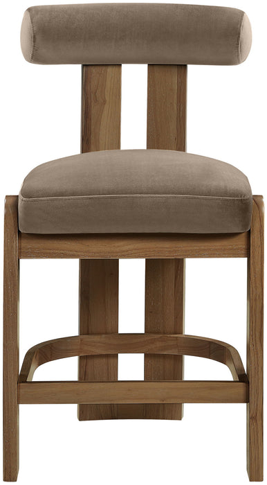 Arienzo - Velvet Upholstered Counter Stool (Set of 2) - Simple Home Plus