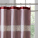 Serene - Embroidered Floral Shower Curtain - Red - Simple Home Plus