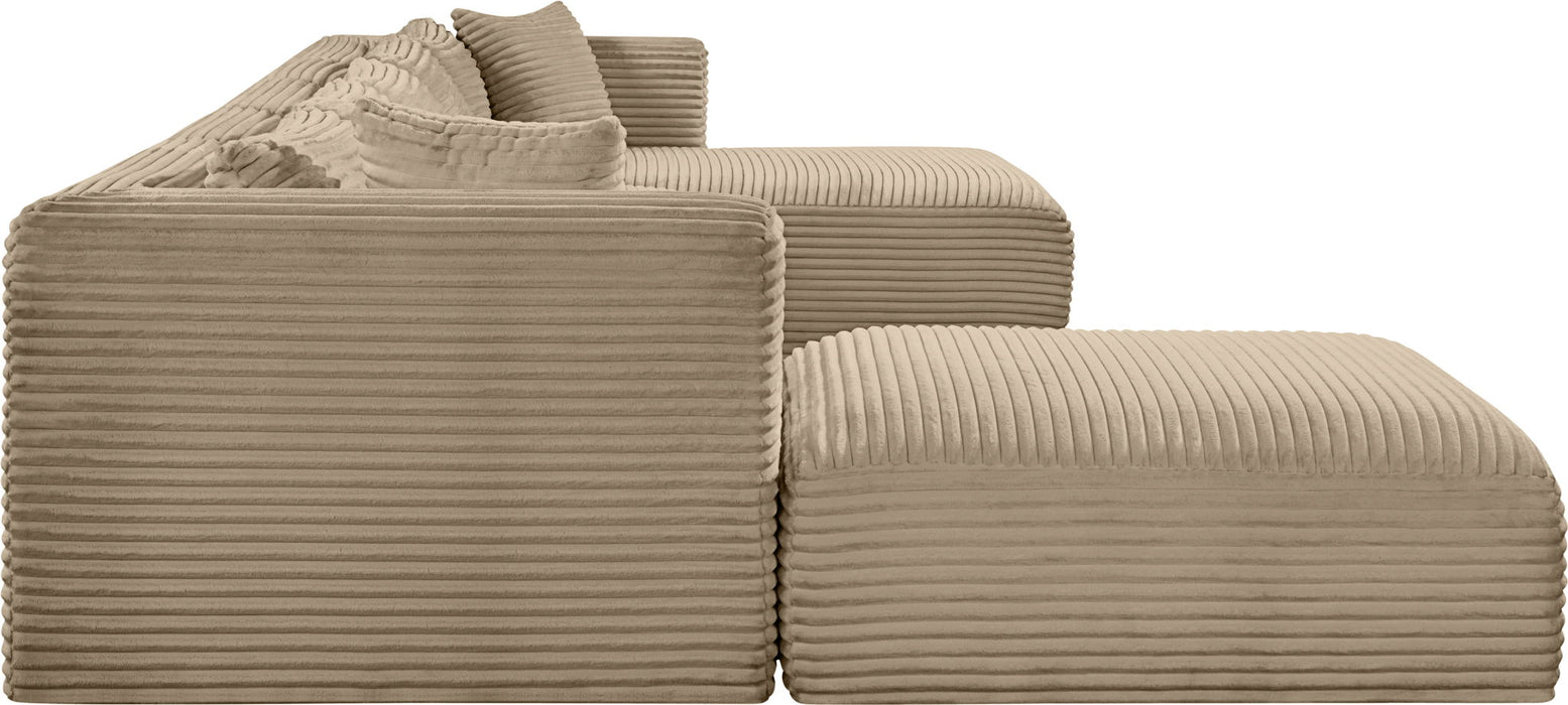 Shaggy - Fabric 6 Piece Modular Sectional With Chaise And Ottoman - Simple Home Plus