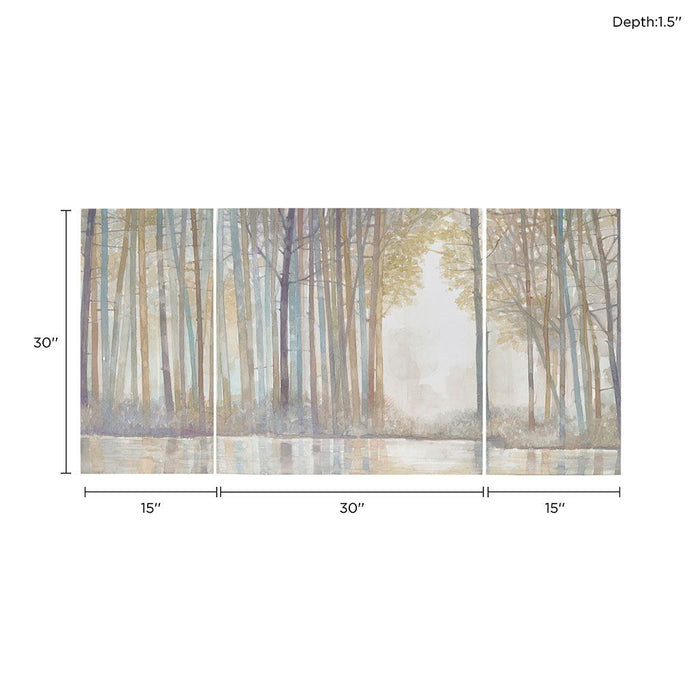 Forest Reflections - Canvas (Set of 3) - Multi - Simple Home Plus