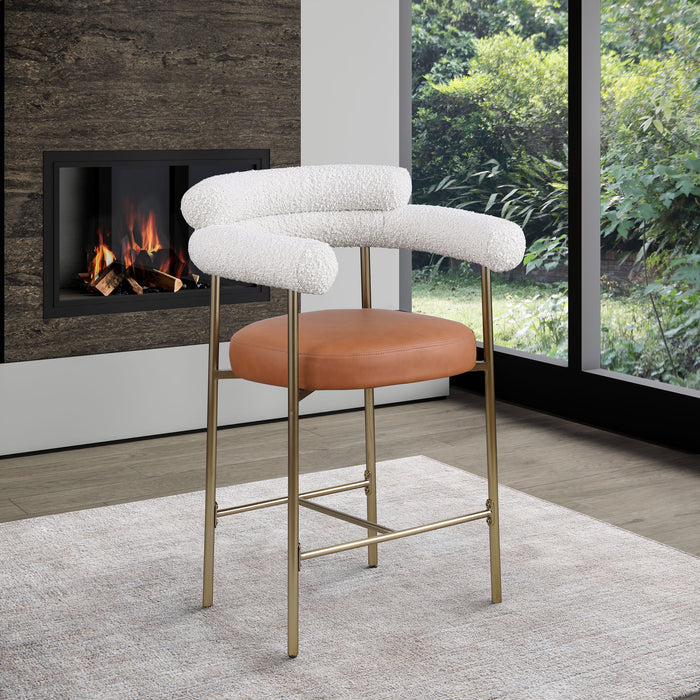 Blake - Counter Stool With Bronze Legs (Set of 2) - Simple Home Plus