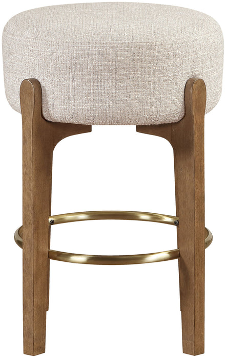 Torino - Backless Counter Stool With Brushed Brown Base (Set of 2) - Simple Home Plus
