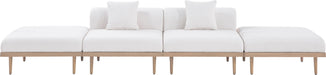 Laguna - 4 Piece 142" Outdoor Patio Armless Modular Sofa With 2 Backless Seats - Simple Home Plus
