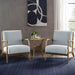 Novak - Mid-Century Modern Accent Armchair (Set of 2) - Light Blue - Simple Home Plus