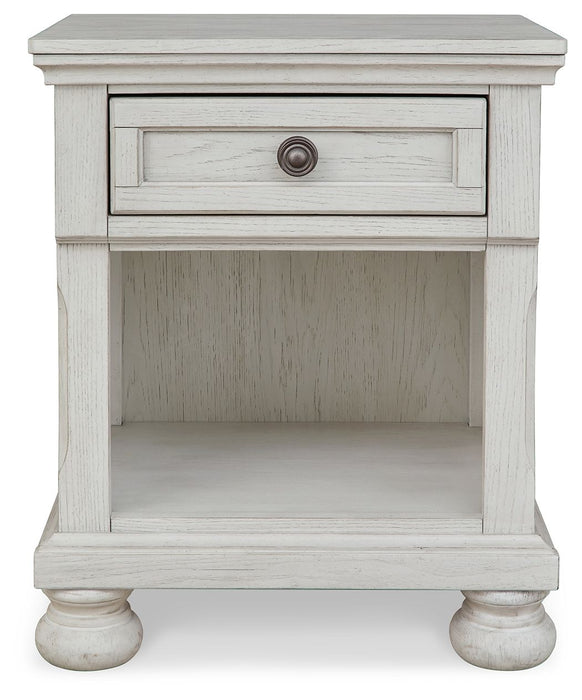 Robbinsdale - Antique White - One Drawer Night Stand - Simple Home Plus