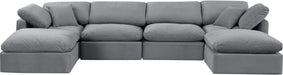 Indulge - Velvet 6 Piece Modular Double Chaise Sectional - Simple Home Plus