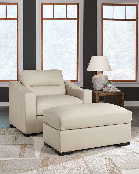Treasure Trove - Almond - 2 Pc. - Chair And A Half, Ottoman - Simple Home Plus