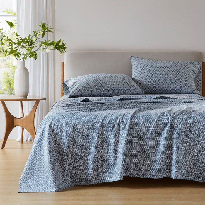 Cotton 144TC - Twin Printed Sheets - Diamond Blue - Simple Home Plus