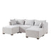 Molly - Modular Ottoman - Silver Gray - Simple Home Plus
