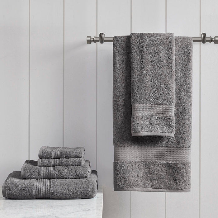 Organic - 6 Piece Towel Set - Charcoal - Simple Home Plus