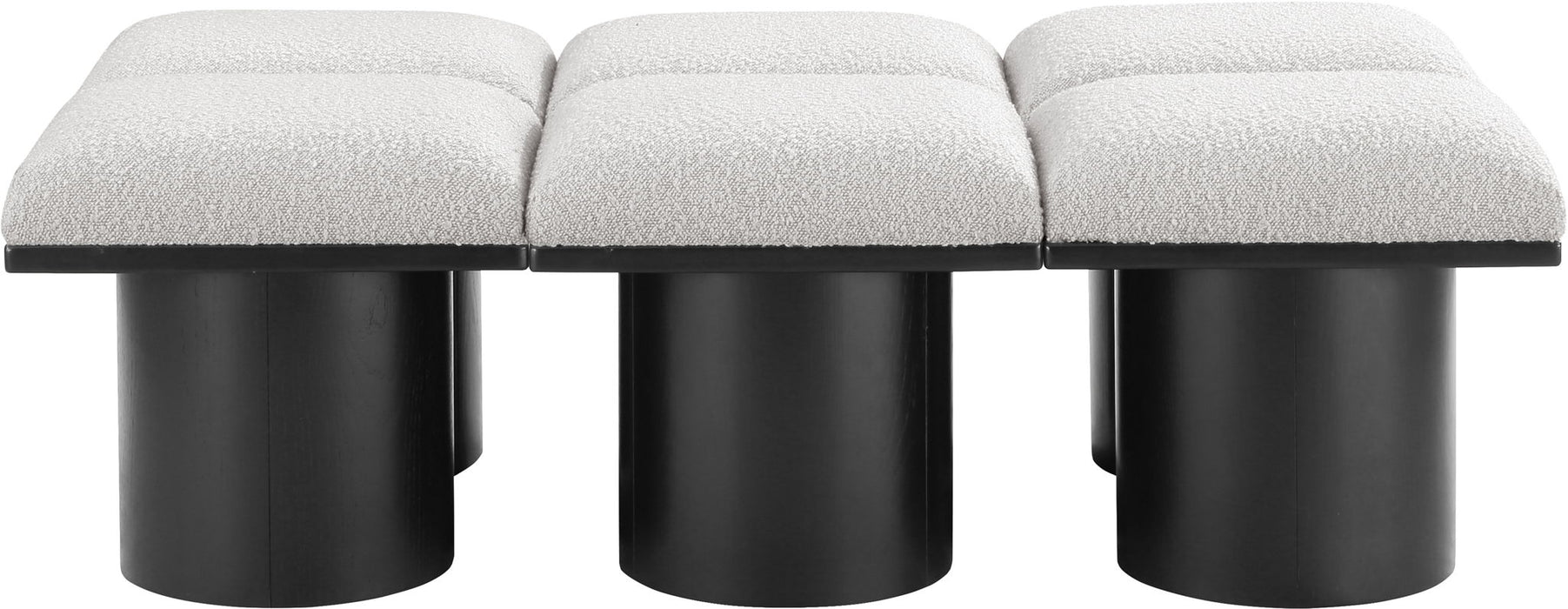 Pavilion - 6 Piece Modular Bench With Black Base - Simple Home Plus