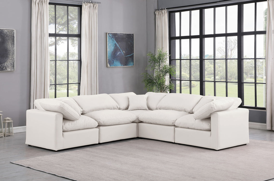 Indulge - Faux Leather 5 Piece Modular Corner Sectional - Simple Home Plus
