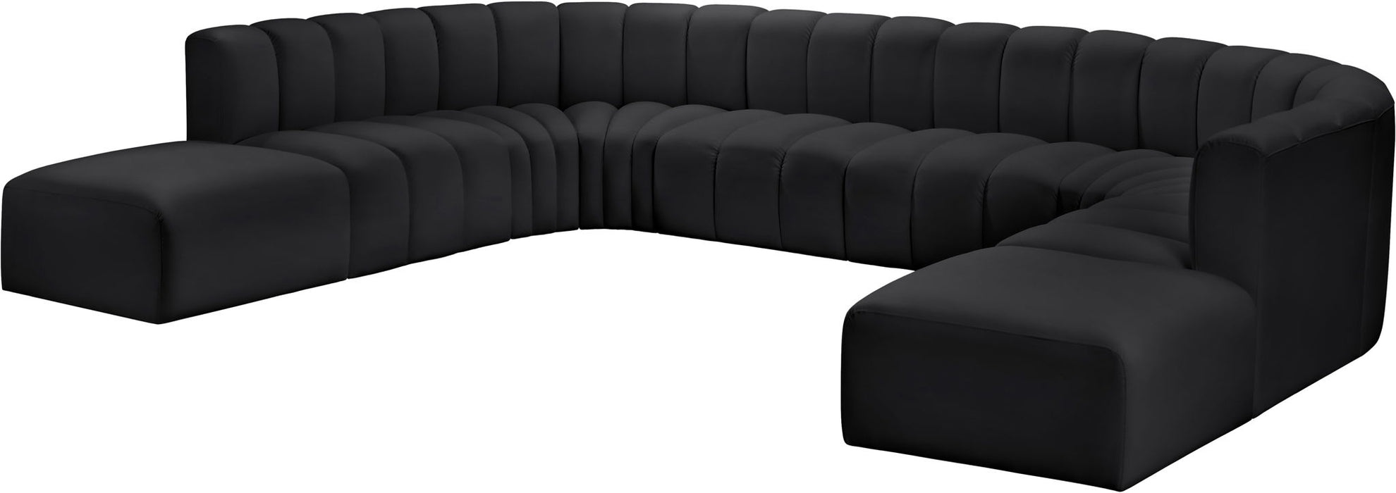 Arc - Faux Leather Modular Sectional - Simple Home Plus