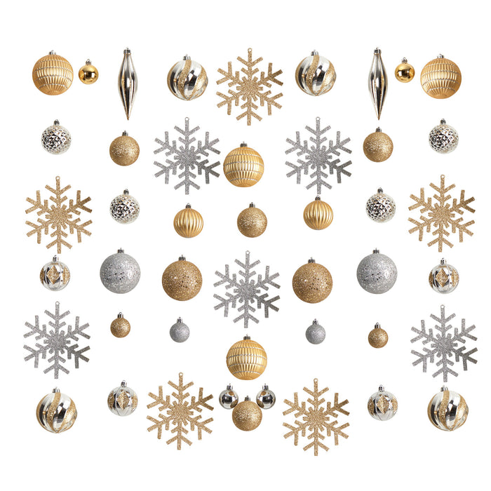 60 pcs Shatterproof Ornament Set