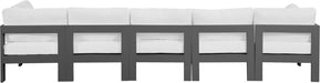Nizuc - Outdoor Patio 5 Seat Modular Sofa With Gray Frame - Simple Home Plus