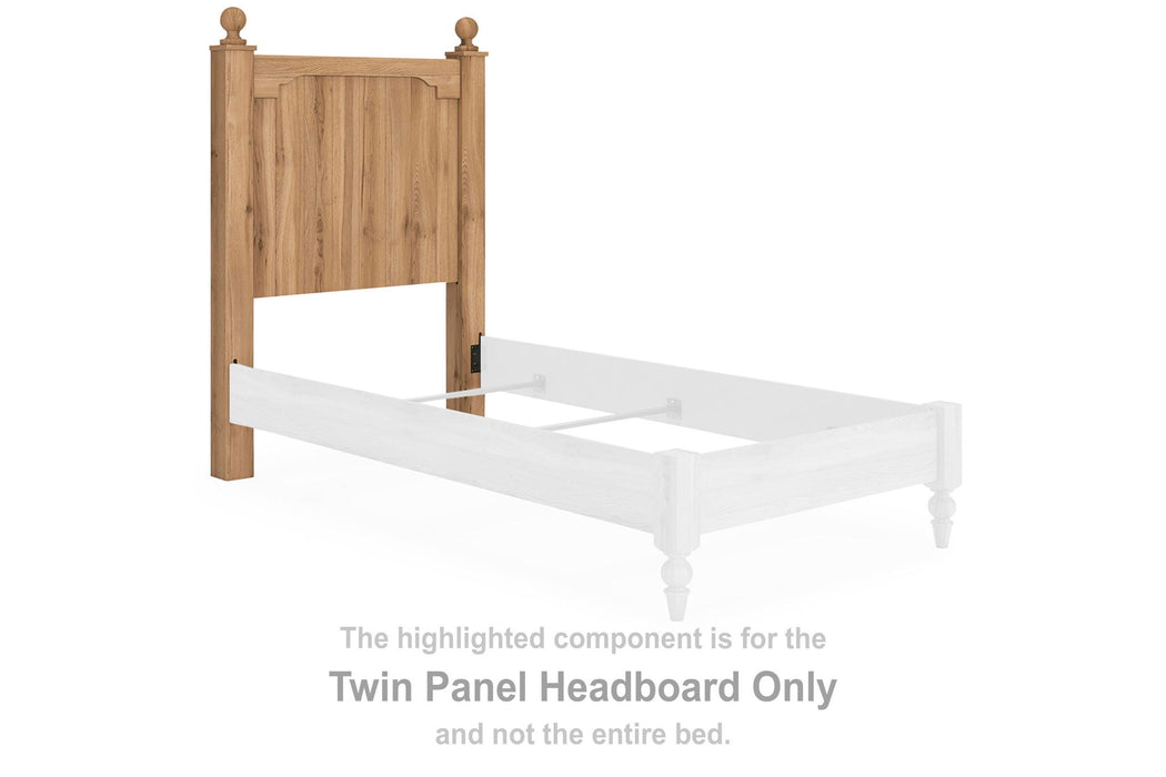 Aleaport - Twin Panel Headboard - Warm Brown - Simple Home Plus