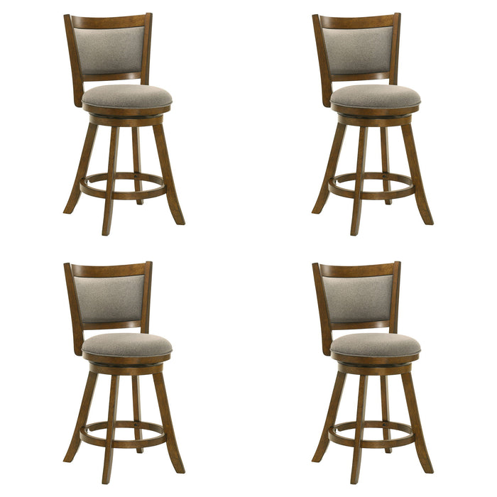 Aiden - Modern Farmhouse Swivel Wood Counter Height Kitchen Bar Stool - Simple Home Plus