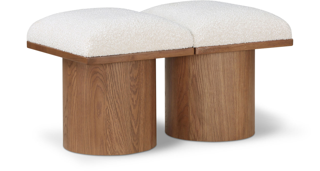 Pavilion - 2 Piece Modular Bench With Brown Base - Simple Home Plus