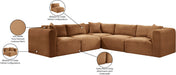 Shaggy - Fabric 5 Piece Modular Corner Sectional - Simple Home Plus