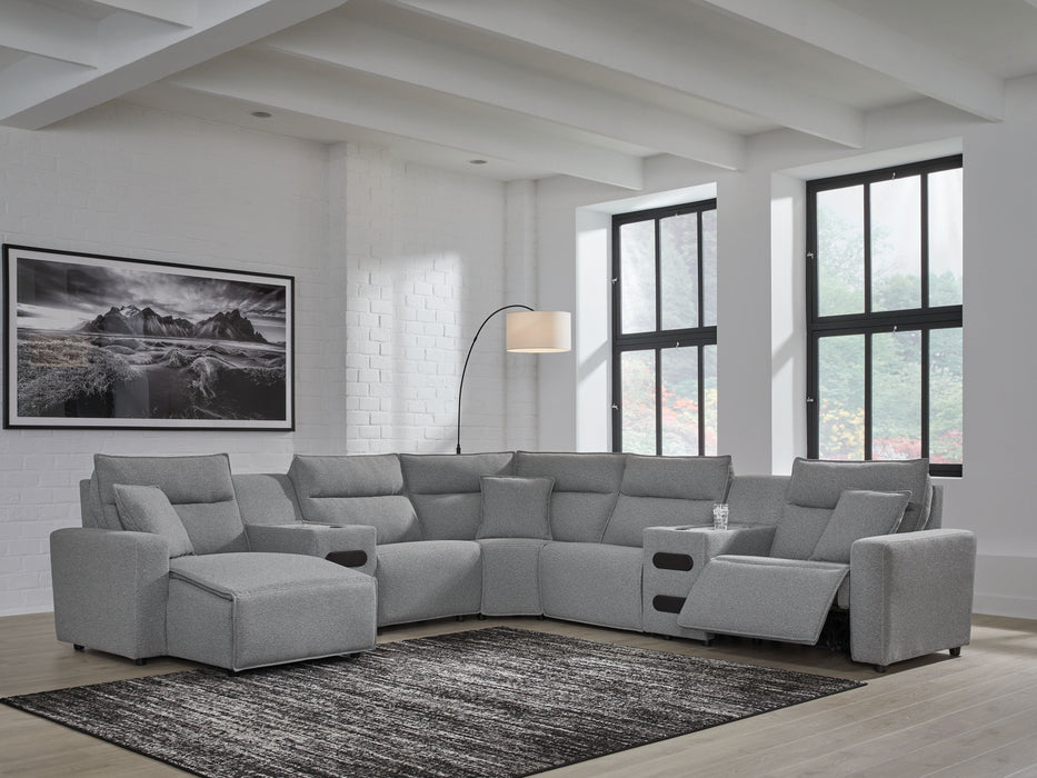 ModMax II - Salt And Pepper - Reclining Sectional - Simple Home Plus