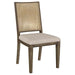 Matisse - Woven Rattan Back Dining Side Chair Brown (Set of 2) - Dark Brown - Simple Home Plus