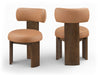 Atelier - Vegan Leather Upholstered Dining Chair (Set of 2) - Painted Brown Frame - Simple Home Plus