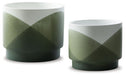 Ardenridge - Green / White - Planter Set (Set of 2) - Simple Home Plus