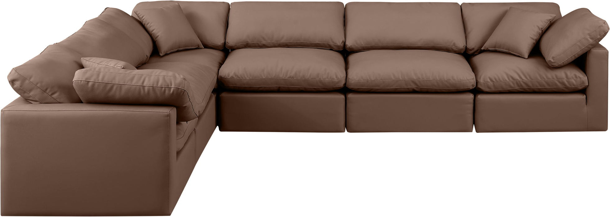 Indulge - Faux Leather 6 Piece Modular Corner Sectional - Simple Home Plus