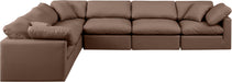 Indulge - Faux Leather 6 Piece Modular Corner Sectional - Simple Home Plus