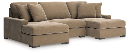 Calden - 3-Piece Sectional With Double Chaise - Sable - Simple Home Plus