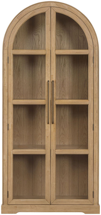 Corva - Solid Wood, Oak Veneer And Stainless Steel Storage Cabinet - Simple Home Plus