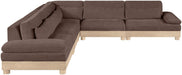 Turin - Chenille Fabric Upholstered Modular Sectional - Brown - Simple Home Plus