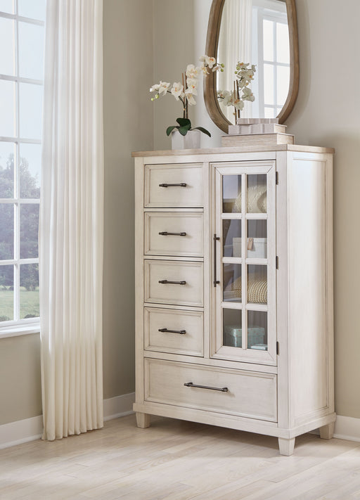 Shaybrock - Antique White / Brown - Door Chest - Simple Home Plus