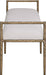 Axis - Linen Textured  Beige Fabric Upholstered Bench - Simple Home Plus