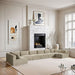 Shaggy - 8 Piece Modular U-Shaped Armless Sectional - Simple Home Plus