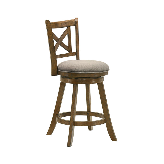 Kodi - Modern Farmhouse Swivel Wood Counter Height Kitchen Bar Stool - Simple Home Plus