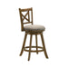 Kodi - Modern Farmhouse Swivel Wood Counter Height Kitchen Bar Stool - Simple Home Plus
