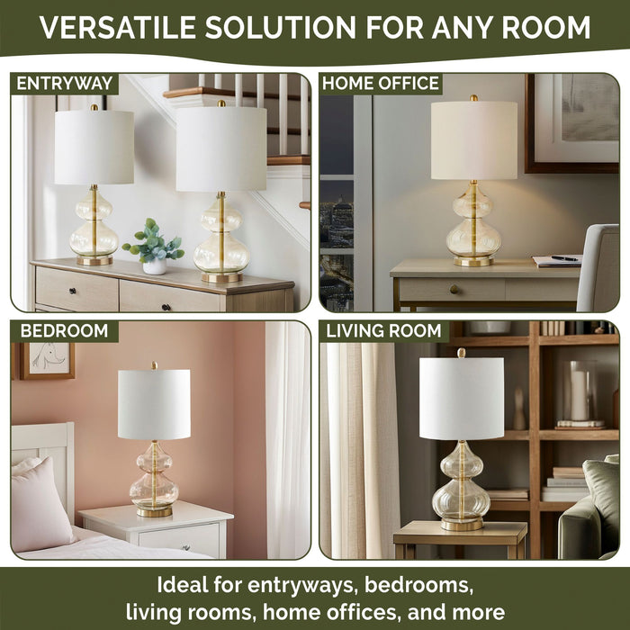 Ellipse - Table Lamp (Set of 2) - Gold - Simple Home Plus