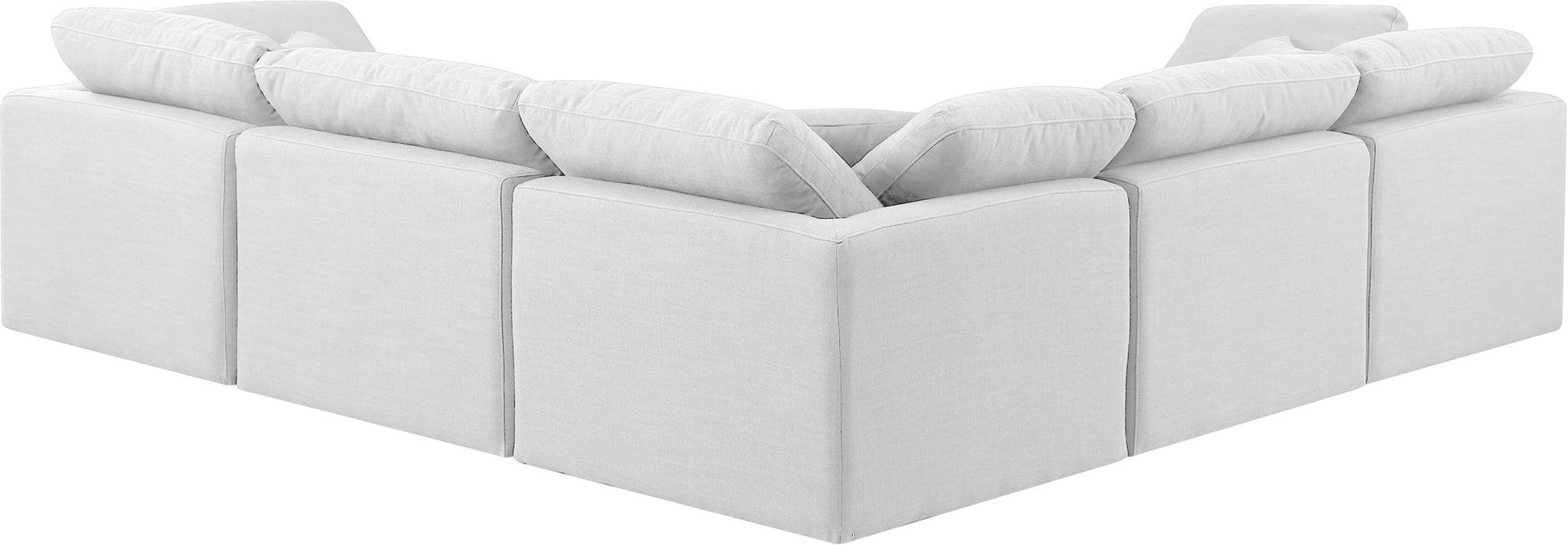 Indulge - Linen 5 Piece Modular Corner Sectional - White - Simple Home Plus