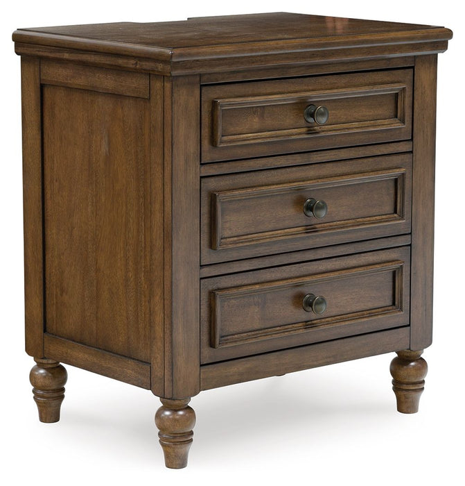 Sturlayne - Brown - Three Drawer Night Stand - Simple Home Plus