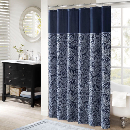 Aubrey - Shower Curtain - Navy - Simple Home Plus
