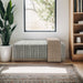 Peggy - Bench/Cocktail Ottoman With Table - Stripe / Multi - Simple Home Plus