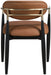 Riccio - Faux Leather Dining Arm Chair (Set of 2) - Black And Gold Frame - Simple Home Plus