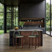 Conrad - Velvet Counter Stool With Brown Legs - Simple Home Plus
