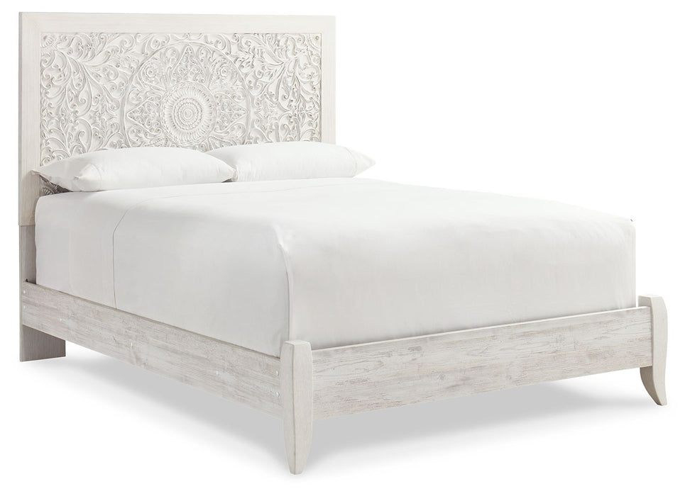 Paxberry - Queen Panel Headboard - Whitewash - Simple Home Plus