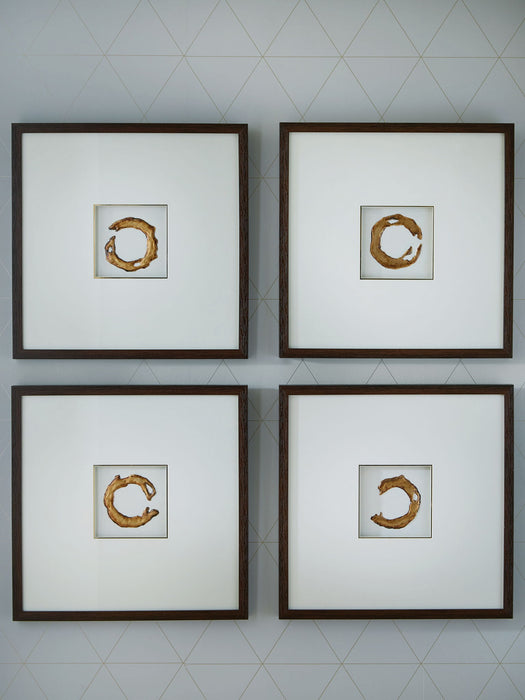 Dallbourne - White / Gold Finish - Wall Art Set (Set of 4) - Simple Home Plus